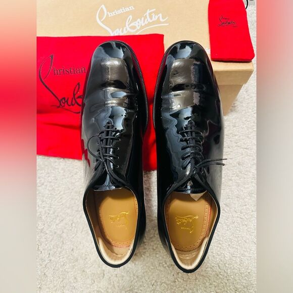 Christian Louboutin Corteo Flat - Patent Leather Oxford Shoe - Picture 5 of 6
